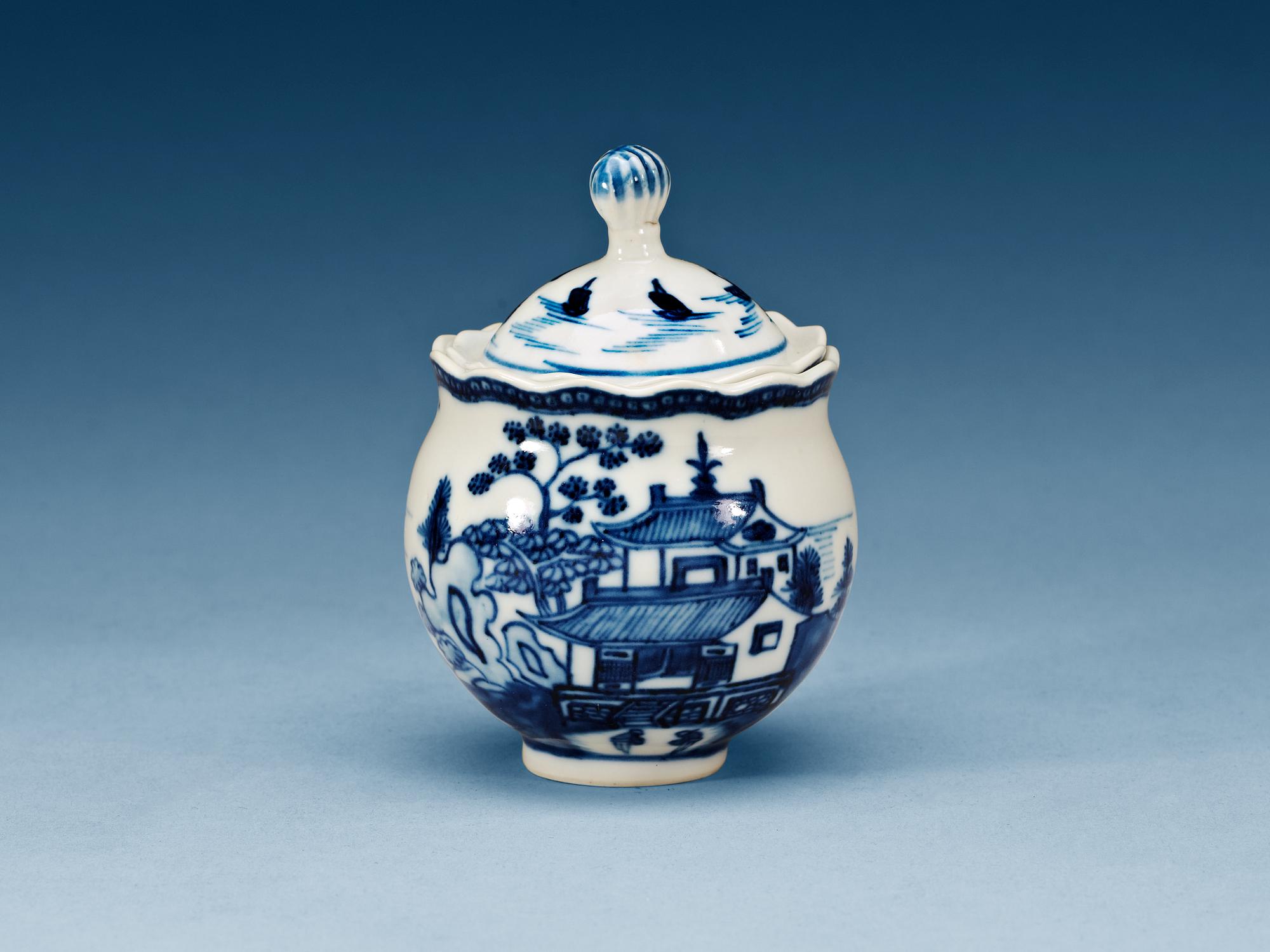 A set of 21 blue and white custard cups with covers, Qing dynasty, Qianlong (1736-95).
