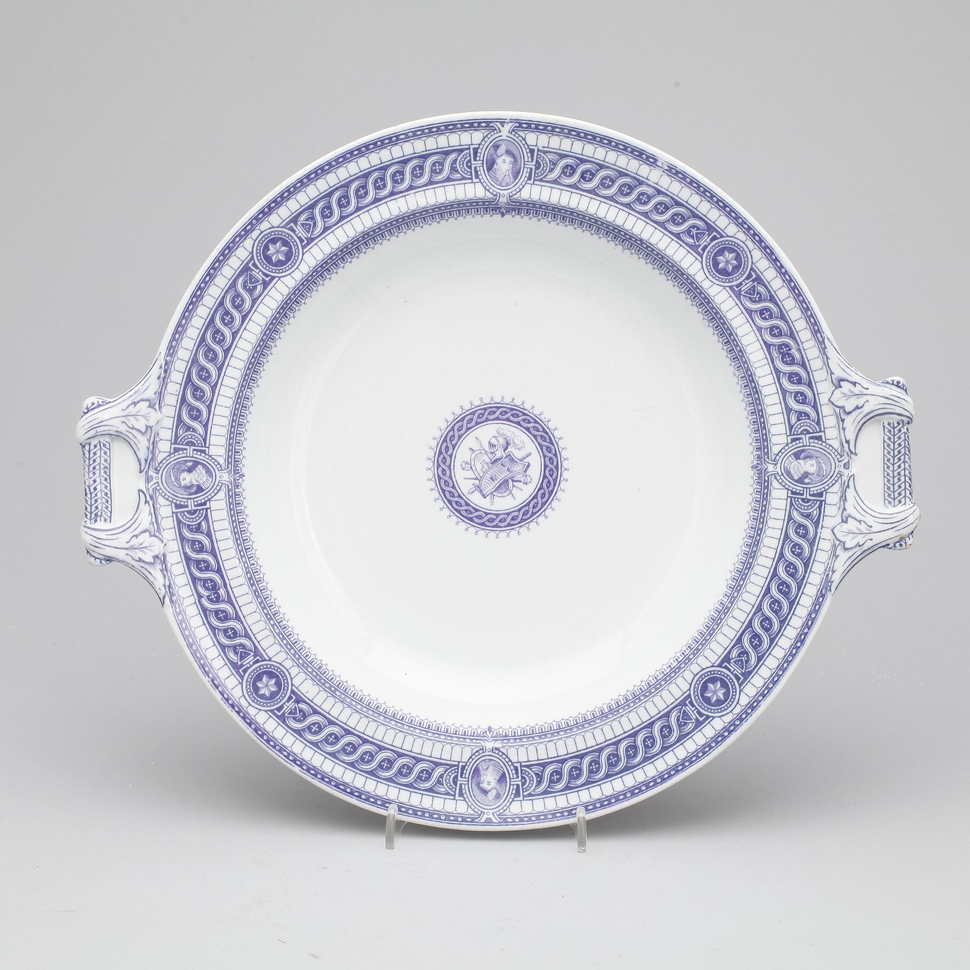 PARTI PORSLIN, 3 delar, bla meissen, 1900-tal.