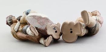 FIGURGRUPPER, 2 st, porslin, Lladro, Spanien, 1900-talets andra hälft.