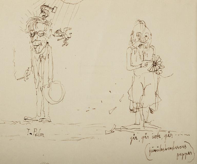 Axel Fridell, letter and drawings, signed, juli 1931.