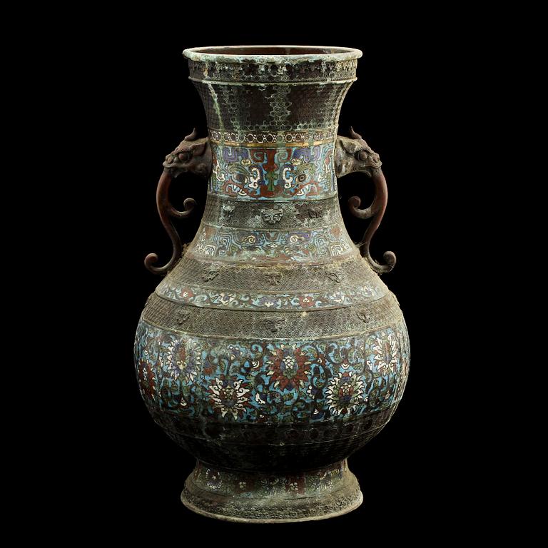 URNA, cloisonne, Kina, 1900-tal.