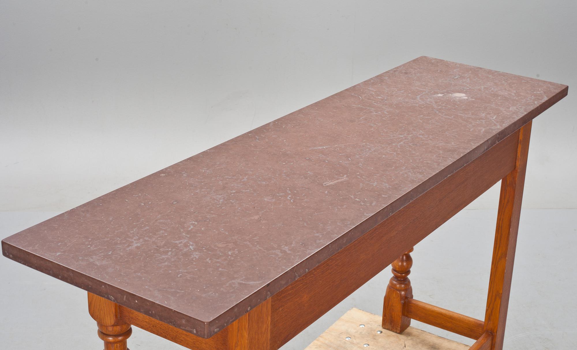 VÄGGBORD, med stenskiva, barockstil. 1900-tal.