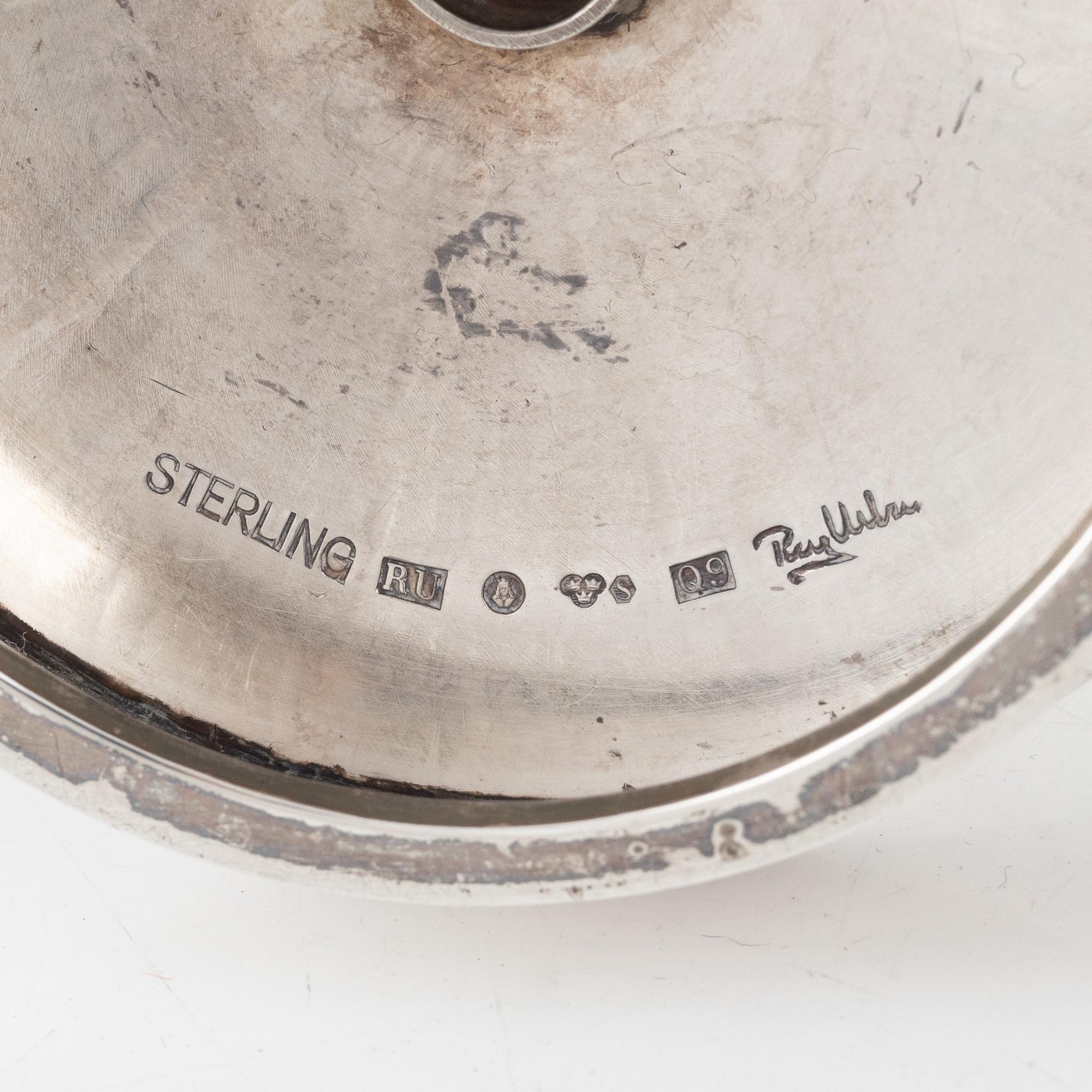 Rey Urban, ljusstakar, ett par, sterlingsilver, Stockholm 1966.
