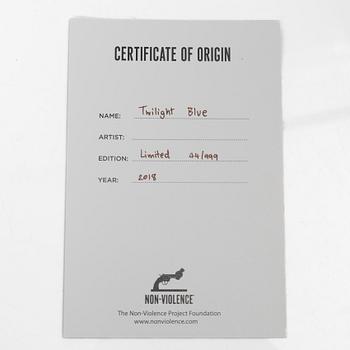 Non-Violence Art Project, 'Non-Violence Twilight Blue'.