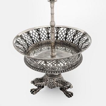 Gustaf Folcker, kakfat, silver, Stockholm 1839.