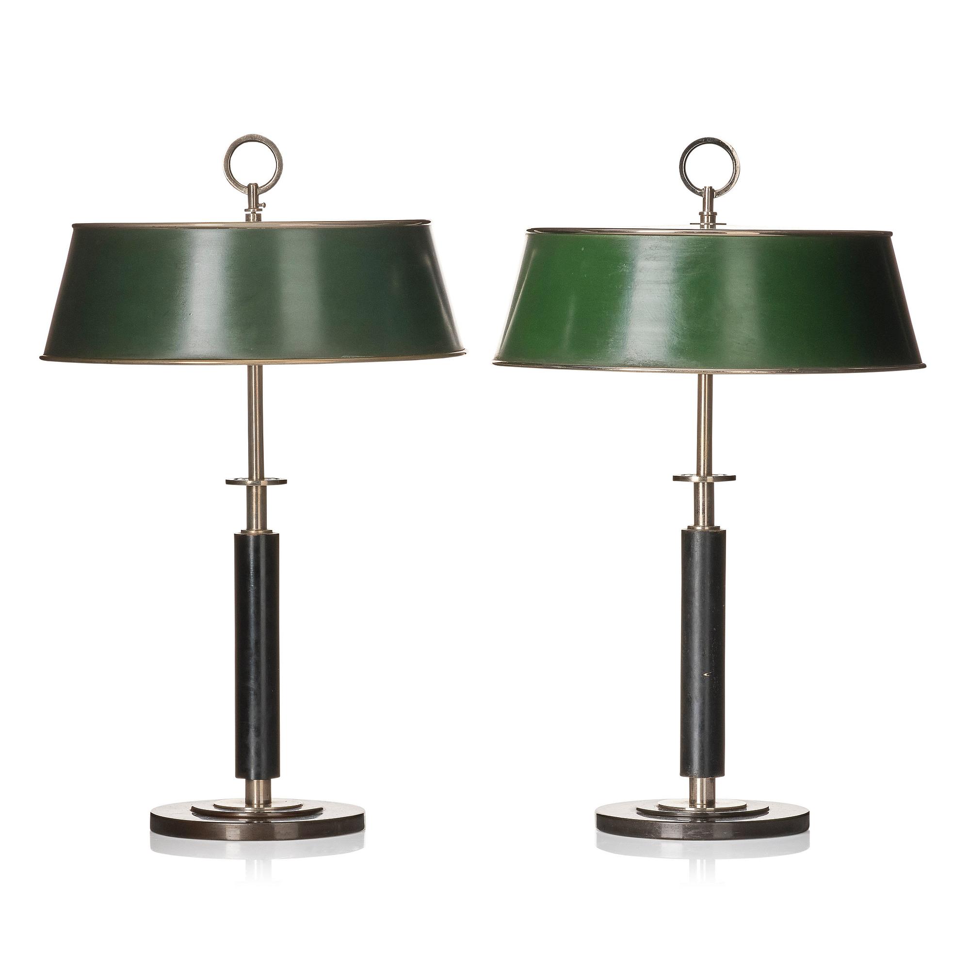 Erik Tidstrand, a pair of table lamps, model "27524", Nordiska Kompaniet, 1920-30s.