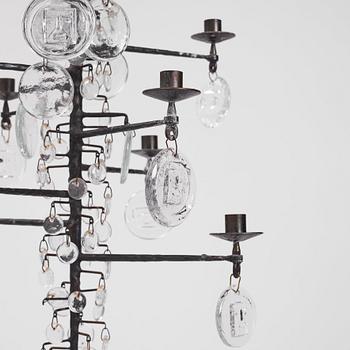 Erik Höglund, a chandelier for 12 candles, Boda Smide, Sweden, probably 1960-70s.