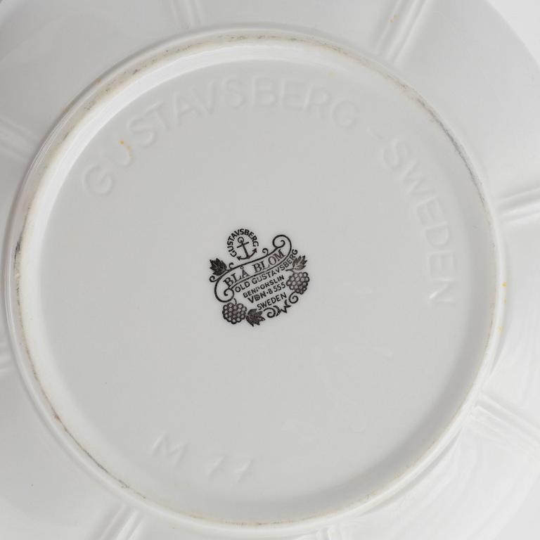 Tableware, Blue Flower, Gustavsberg, 45 pieces.