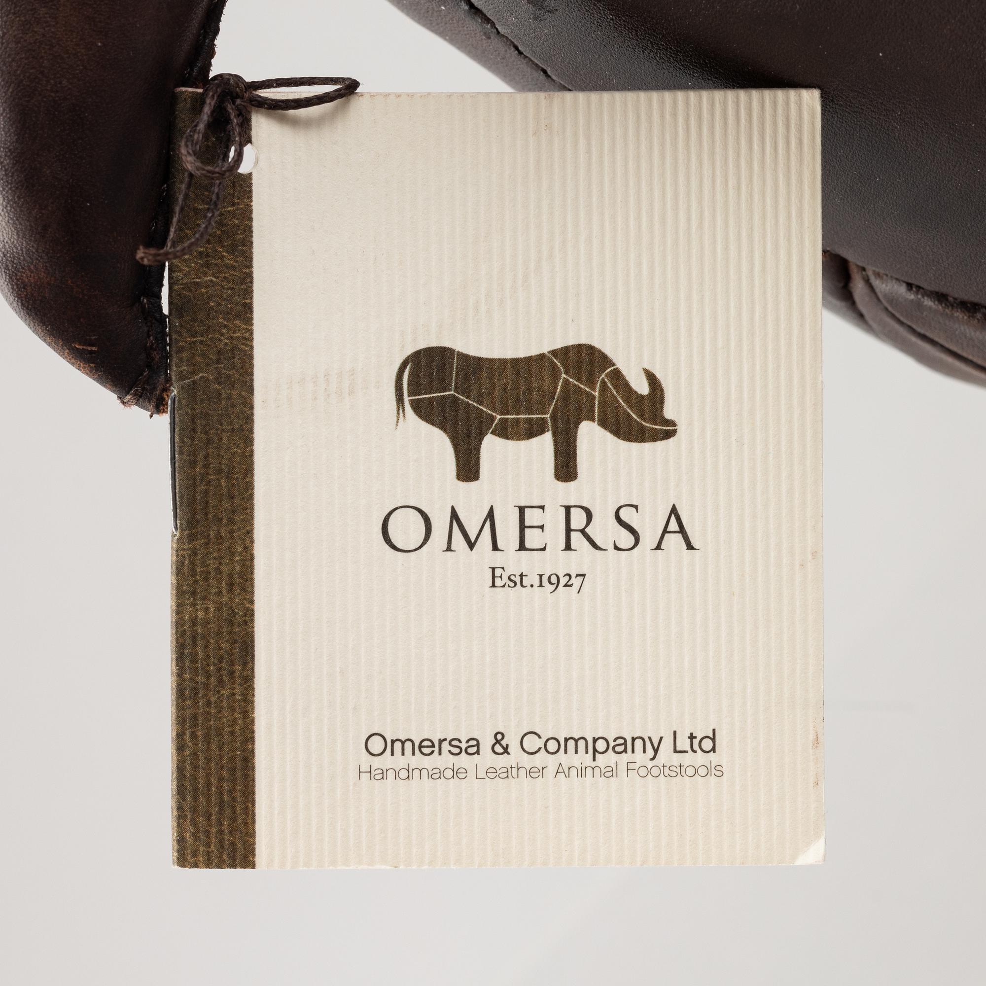 Dimitri Omersa & Co, a Hippopotamus foot stool, 21st century.