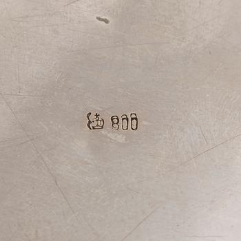 KAFFESERVIS, 3+1 delar, silver, K. Anderson, Stockholm 1918-23. Tot ca 710 gram.