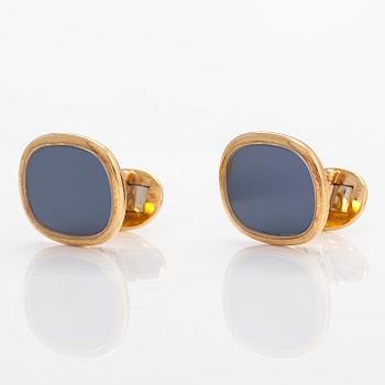 Patek Philippe, a pair of 18K gold 'Ellipse' cufflinks.