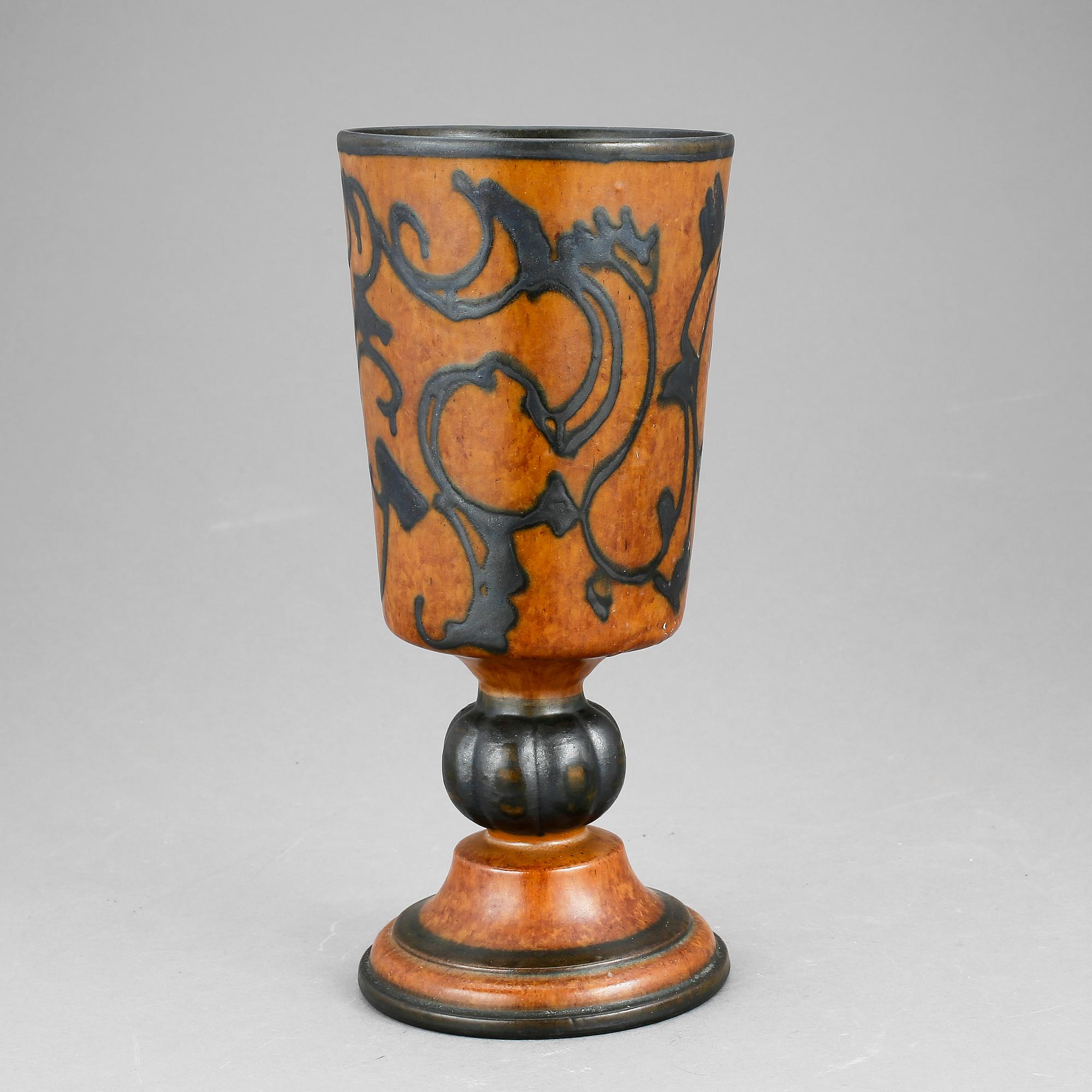 POKAL, fajans. Gabriel Burmeister, Gabriel, 1930-tal.