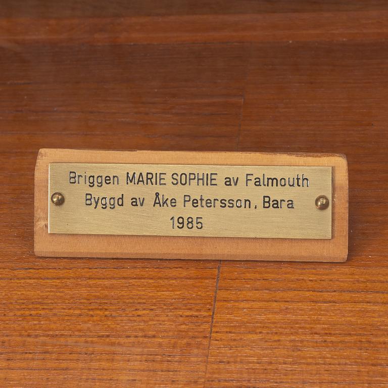A model of the brig Marie Spophie of Falmouth, by Åke Pettersson, 1958.