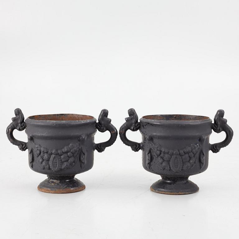 A pair of garden urns, Stavsjö Bruk, 20th century.