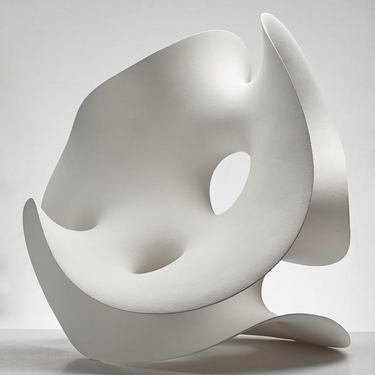 Eva Hild, a white stoneware sculpture, "Loop 649", Sweden 2005.