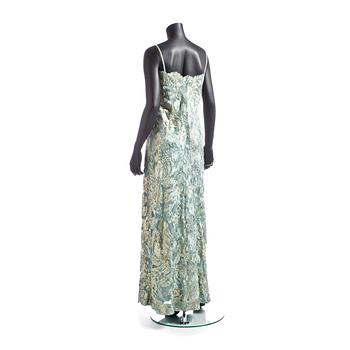 MÄRTHASKOLAN, a turqoise evening dress.