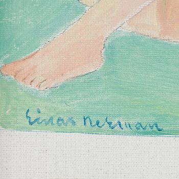 EINAR NERMAN, blandteknik på duk, signerad.