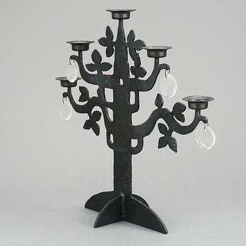 KANDELABER, "Livets träd", Bertil Vallien, Boda smide, 1960-70-tal.