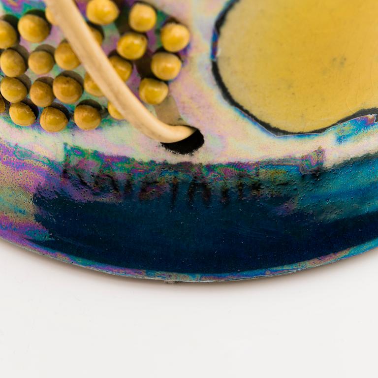 BIRGER KAIPIAINEN, a stoneware table lamp, signed Kaipiainen.