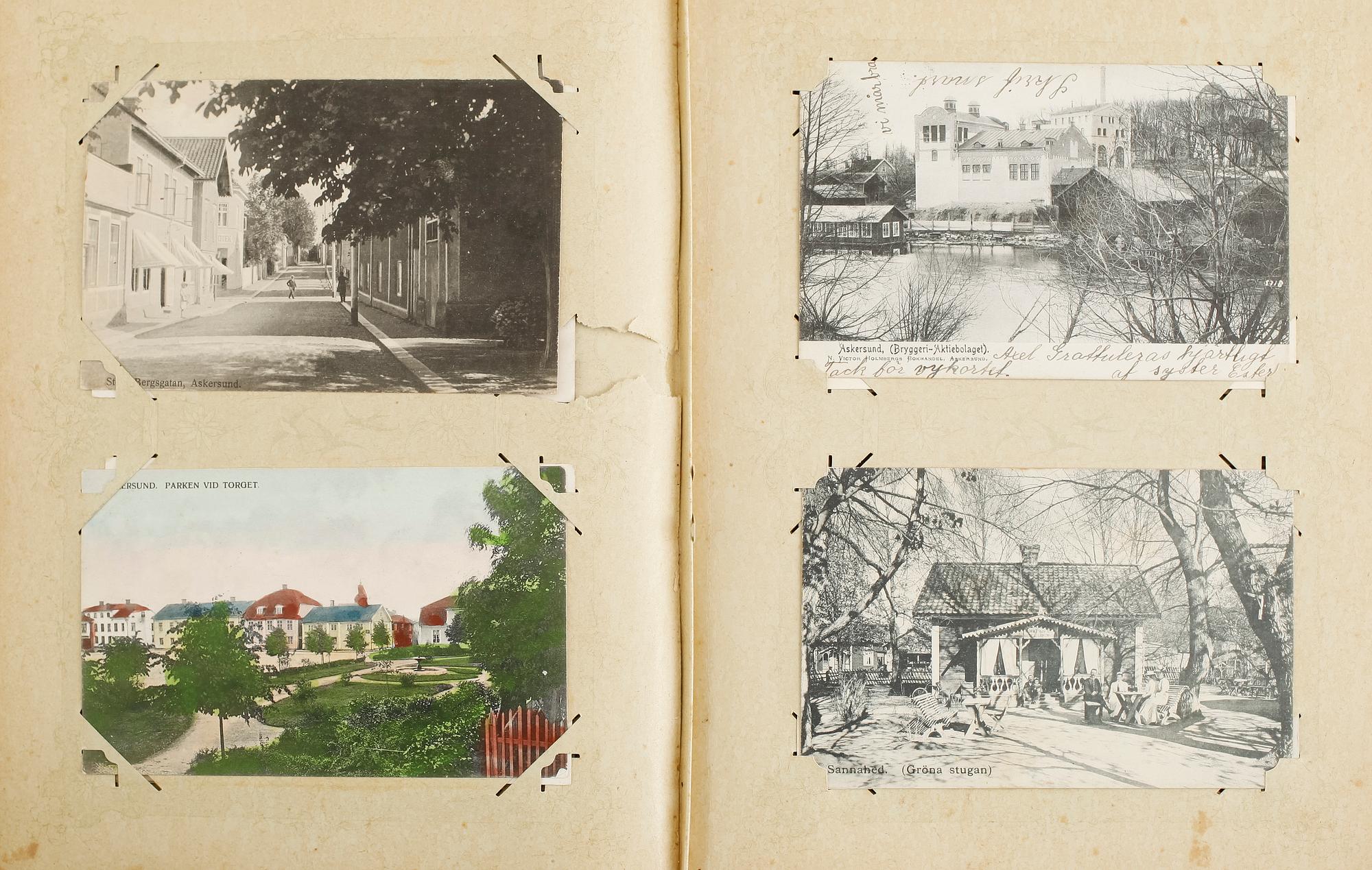 BREFKORTSALBUM, omkring år 1900.