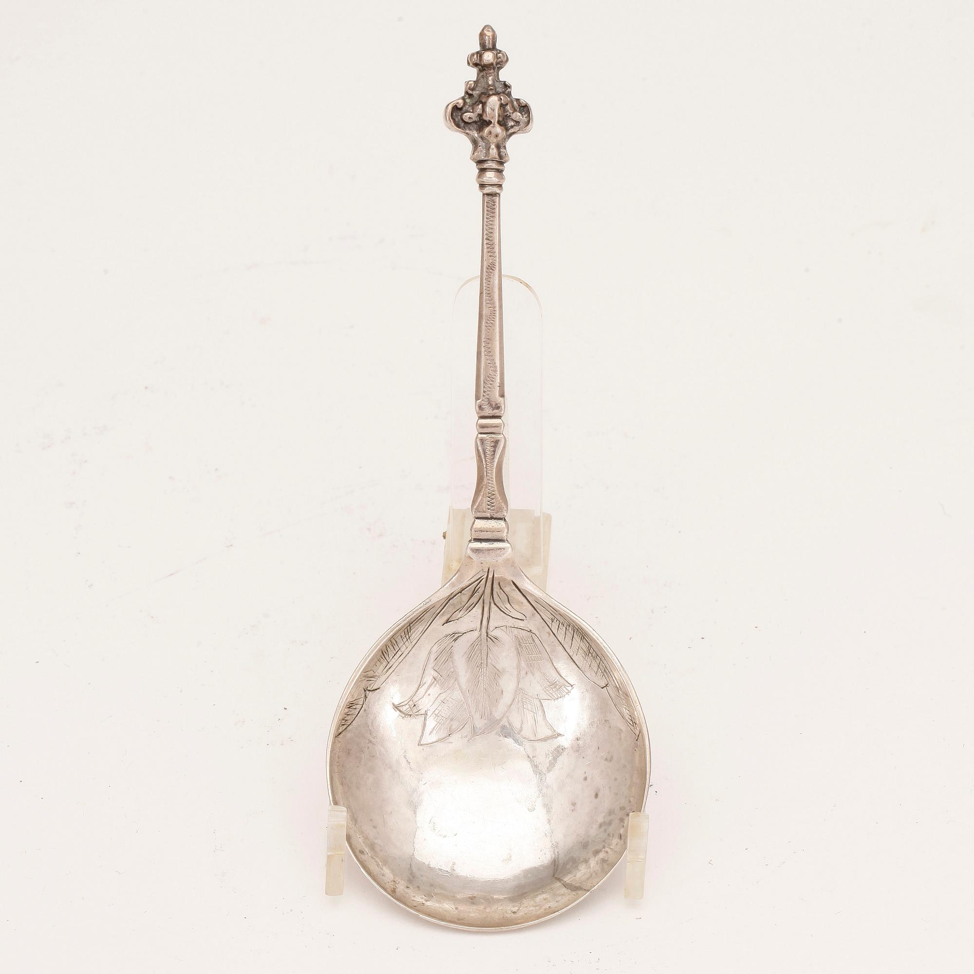 SUPSKED, silver, Carl Peter Tellander, verksam 1744-1778 i Jönköping. Vikt ca 30 gram.