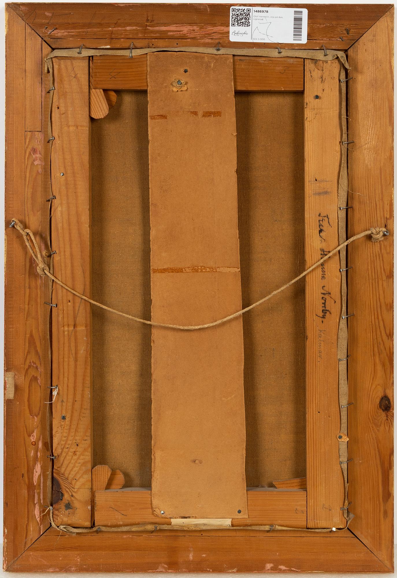 Olof Hermelin, olja på duk, signerad.