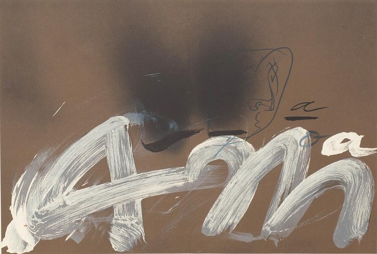 AN ANTONI TÀPIES LITHOGRAPH IN COLOURS from Derrière le Miroir no 250.