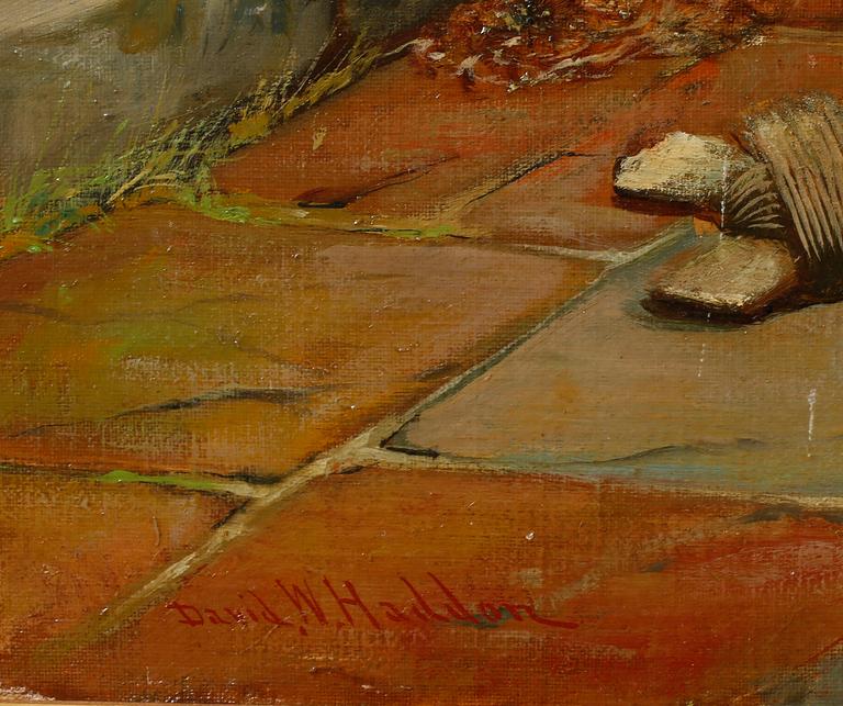 DAVID W HADDON, oil on canvas, signed.