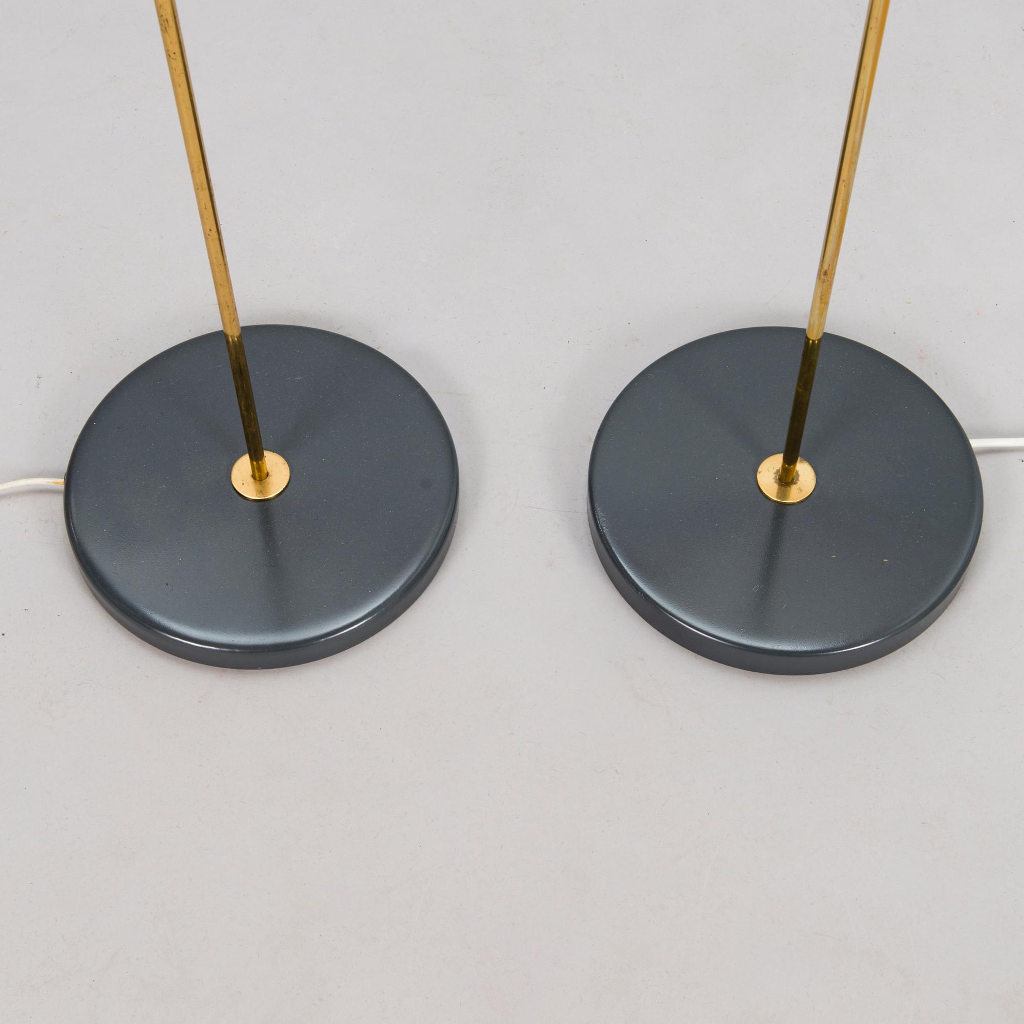 YKI NUMMI, a pair of 1960s '30-008' floorlamps for Orno. Finland.