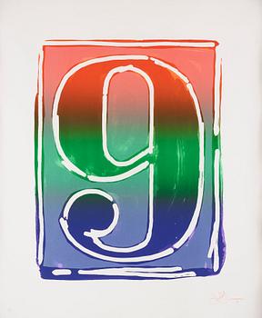 478. Jasper Johns, "Figure 9", ur "Color Numeral Series".