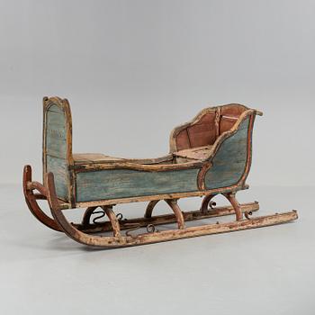 a folk art sleigh Forsa, Hälsingland 1785.