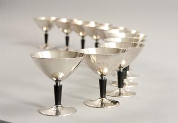 COCKTAILGLAS, 11st, nysilver. G.A.B. design Folke Arström.