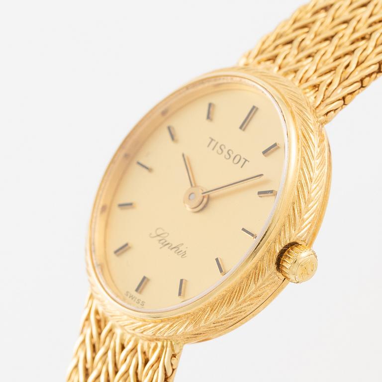 Tissot, wristwatch, 18K gold, 17 mm.