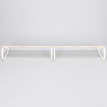 ALVAR AALTO, Two late 20th century shelves for Artek.