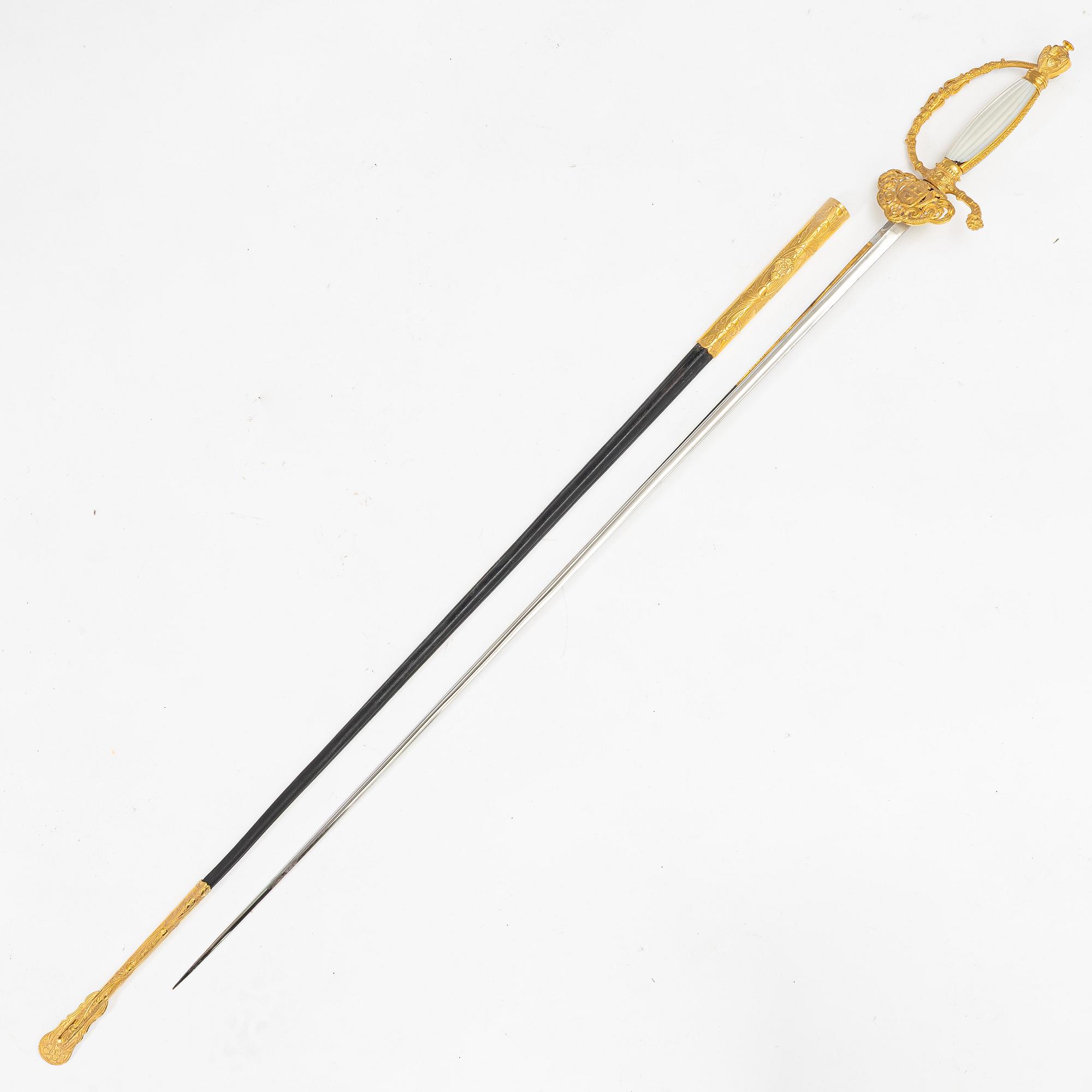 Värja, svensk, för ämbetsman. 1800-tal.