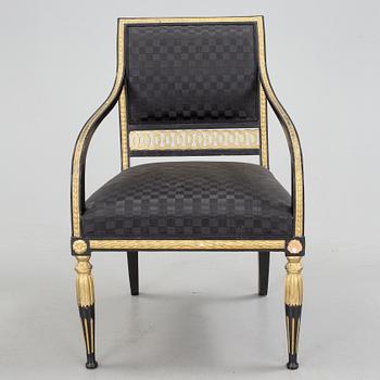 KARMSTOL, sengustaviansk, omkring 1800.