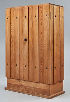 An Axel Einar Hjorth 'Lovö' stained pine cabinet, Nordiska Kompaniet, Sweden 1930's.