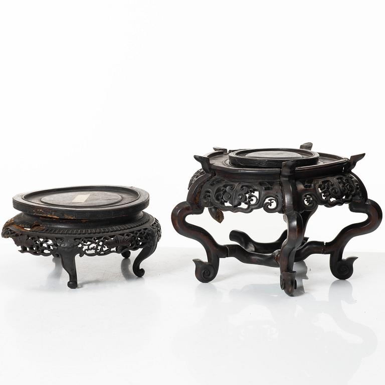 Parti, träställ, sju stycken, Qingdynastin.