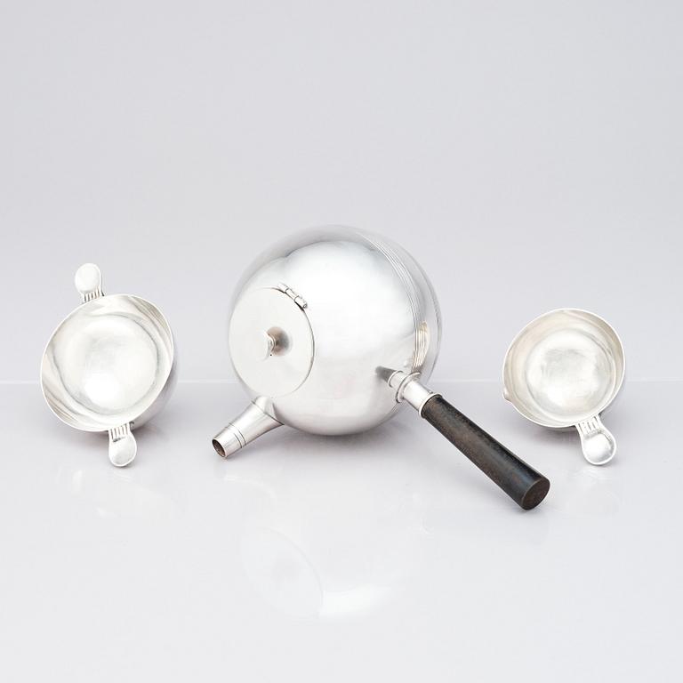 Sylvia Stave, an alpacca coffee service, C.G. Hallberg, Stockholm 1930s.