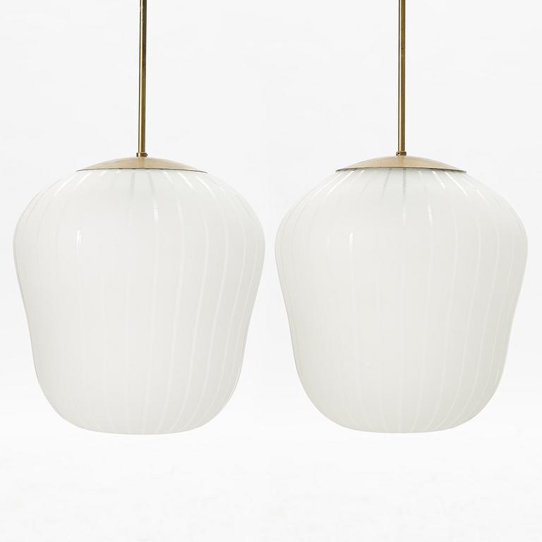 Harald Notini, a pair of ceiling lamps model "11335B", Arvid Böhlmarks Lampfabrik, 1940s.