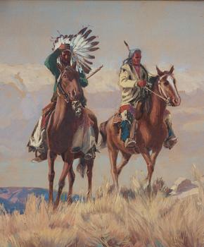 Carl Oscar Borg, 'Blackfoot indianer' ('Blackfoot Scouts').