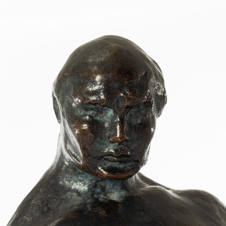 Gudmar Olovson, sculpture. Signed. Numbered. Foundry mark. Bronze, total height 50 cm, length 13 cm.