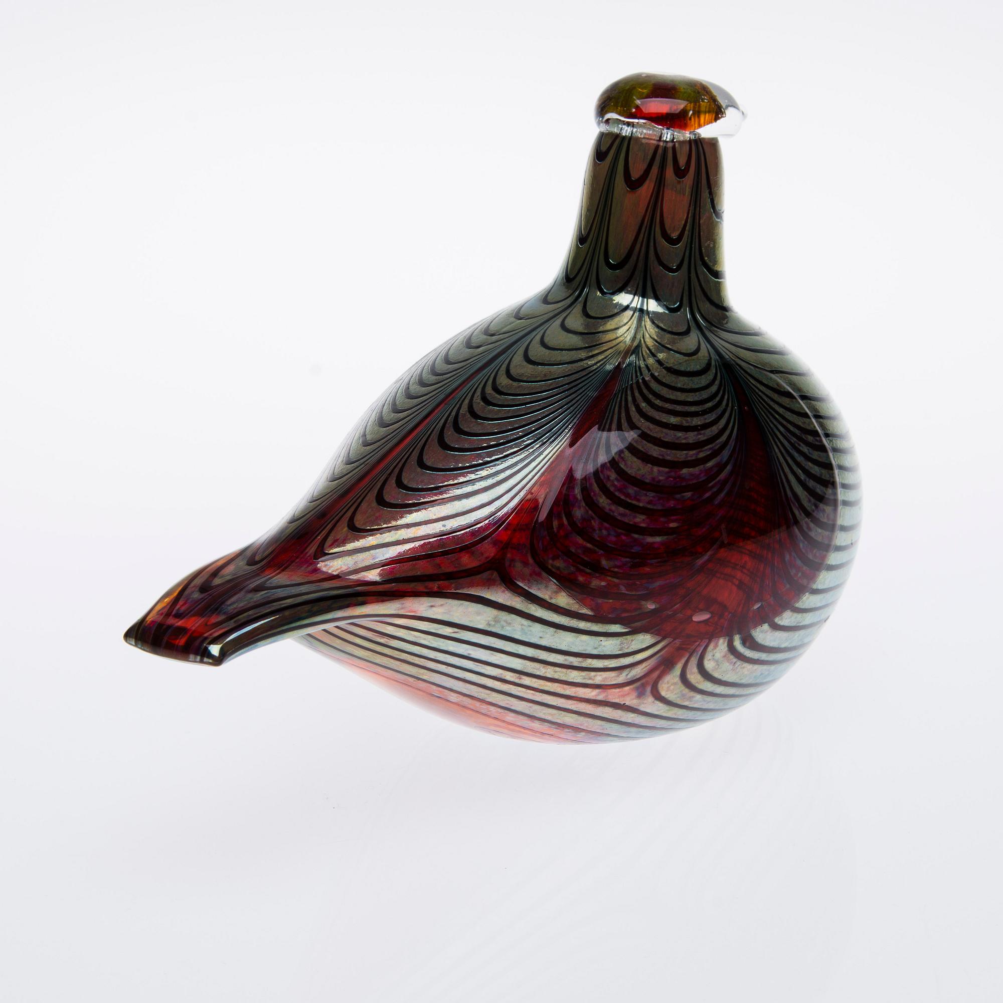 FIGURIN, glas, signerad O. Toikka Nuutajärvi Notsjö.