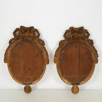 Spegellampetter ett par, Gustavianska, 1800-talets början.