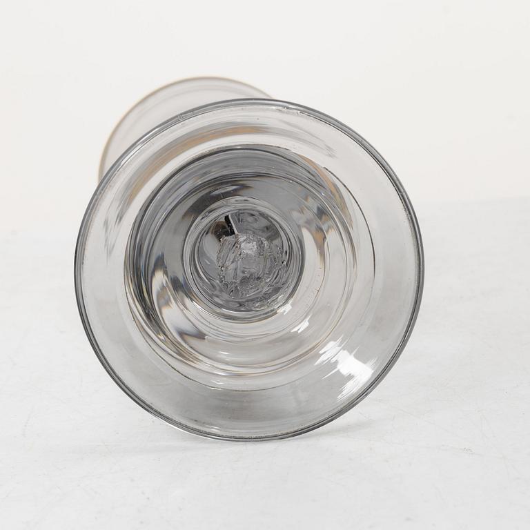 Ten Baroque style wine glasses, 20th Century.