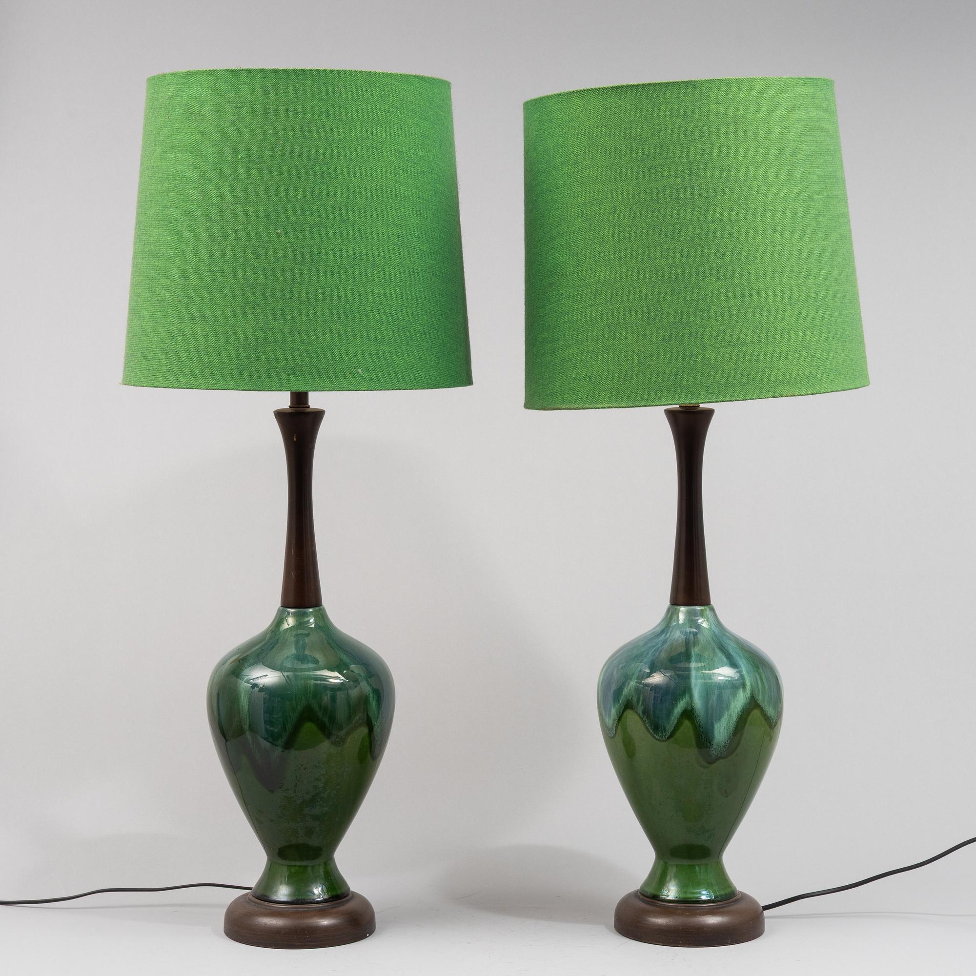 A pair of table lamps, second half of the 20th century.