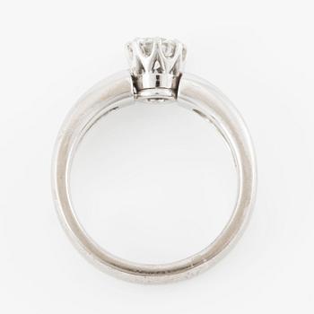 Ring, 18K white gold with brilliant-cut 0.85 ct.