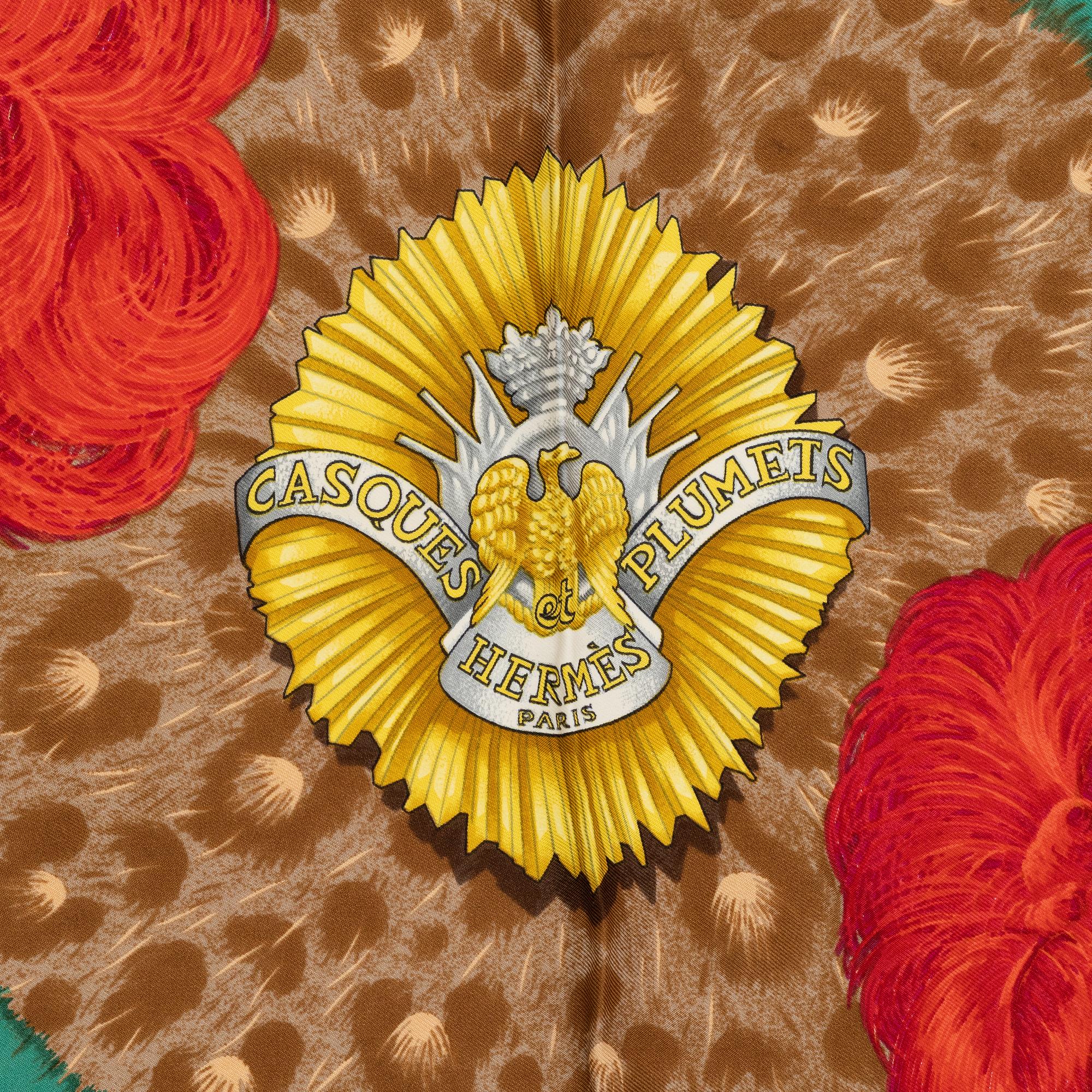 Hermès, scarf, "Casques et Plumets".