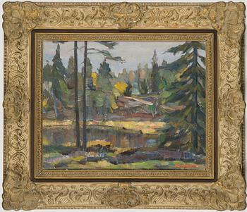 Rudolf Koivu, oil on wooden board, signed.