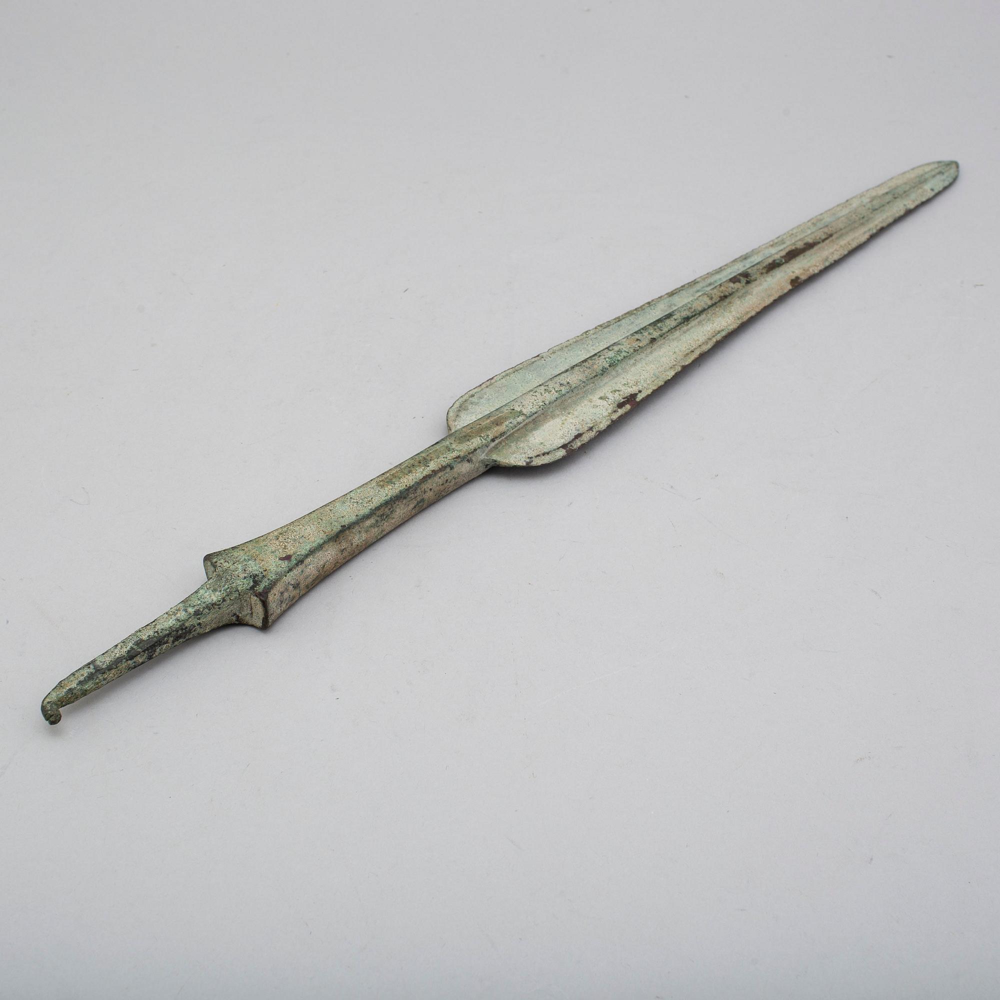 A bronze spearhead, probably Loristan around 1000 B.C.